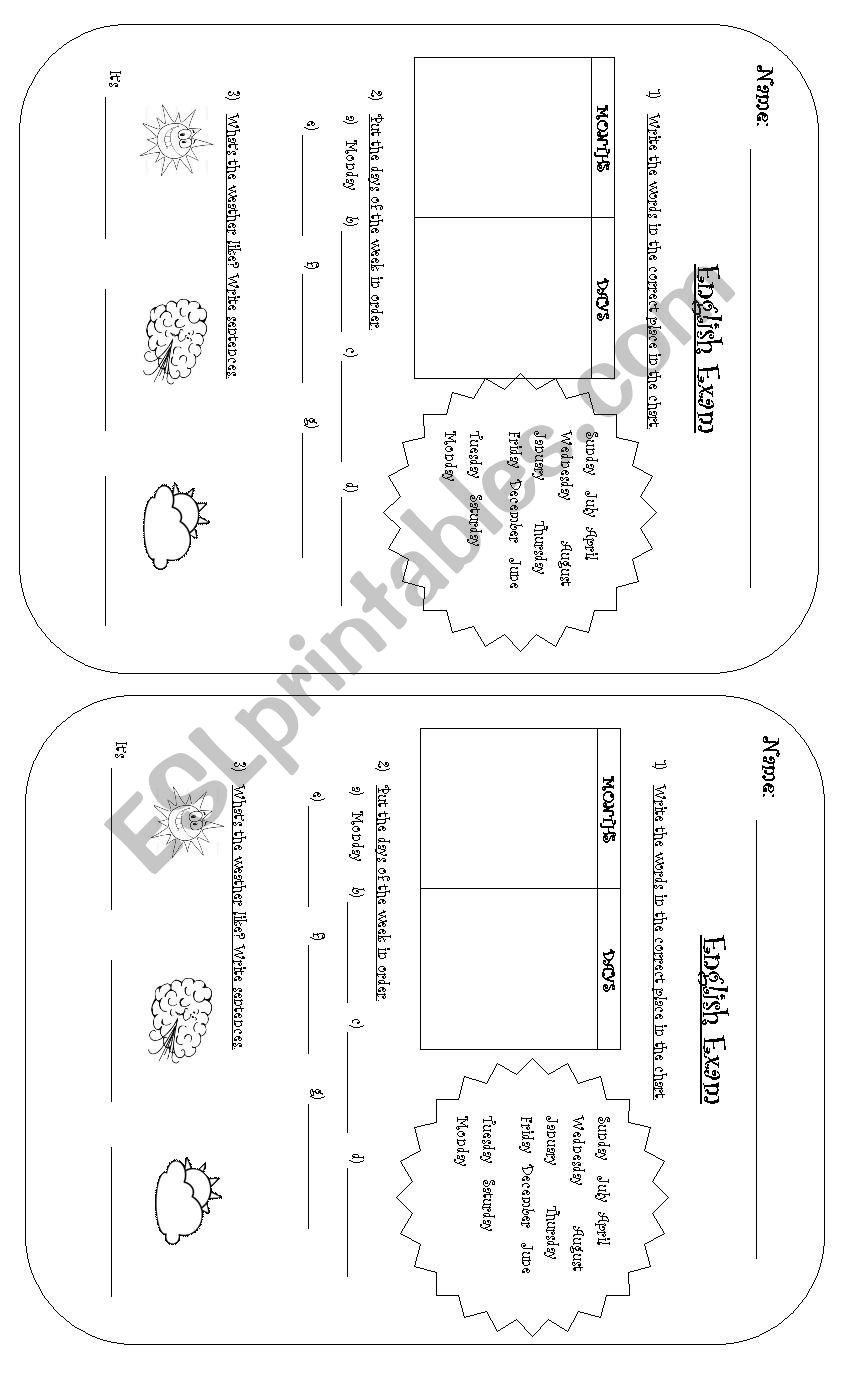 Whats the weather like? worksheet