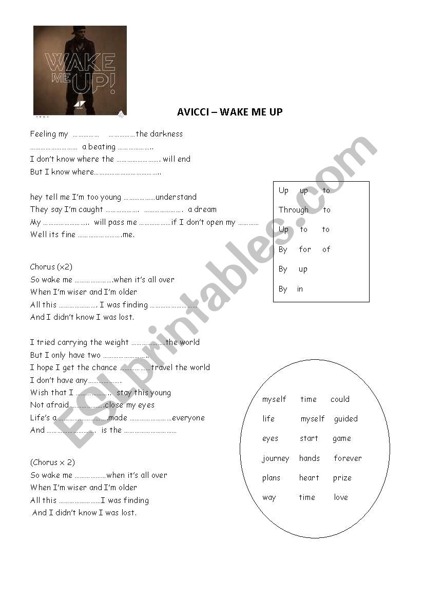 Wake me up song worksheet