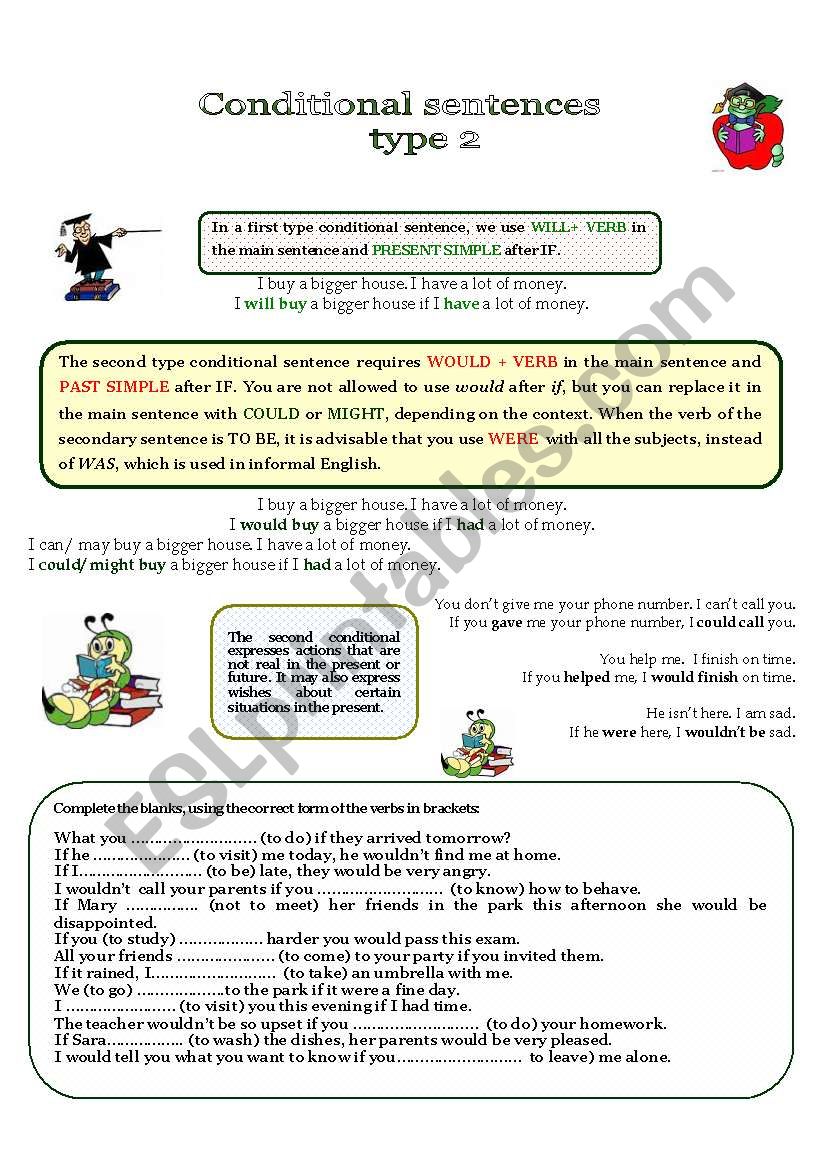 SECOND CONDITIONAL SENTENCES worksheet