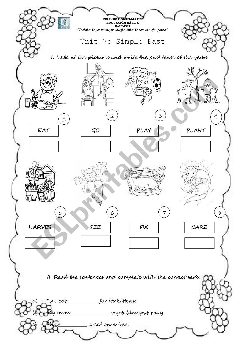 Simple Past worksheet