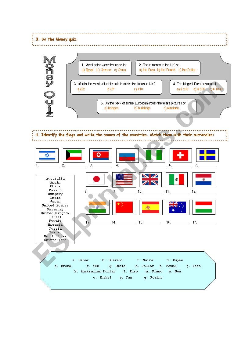 MONEY-part 2 worksheet