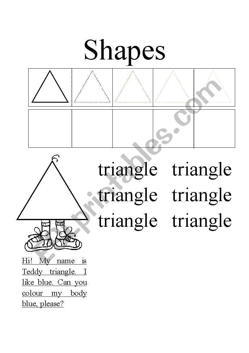 Shapes - Triangle worksheet