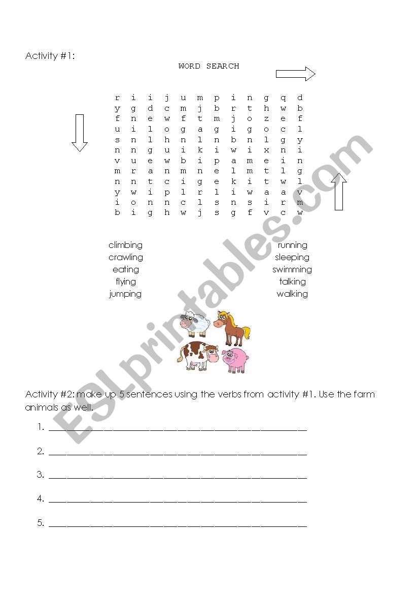 word search!!! worksheet