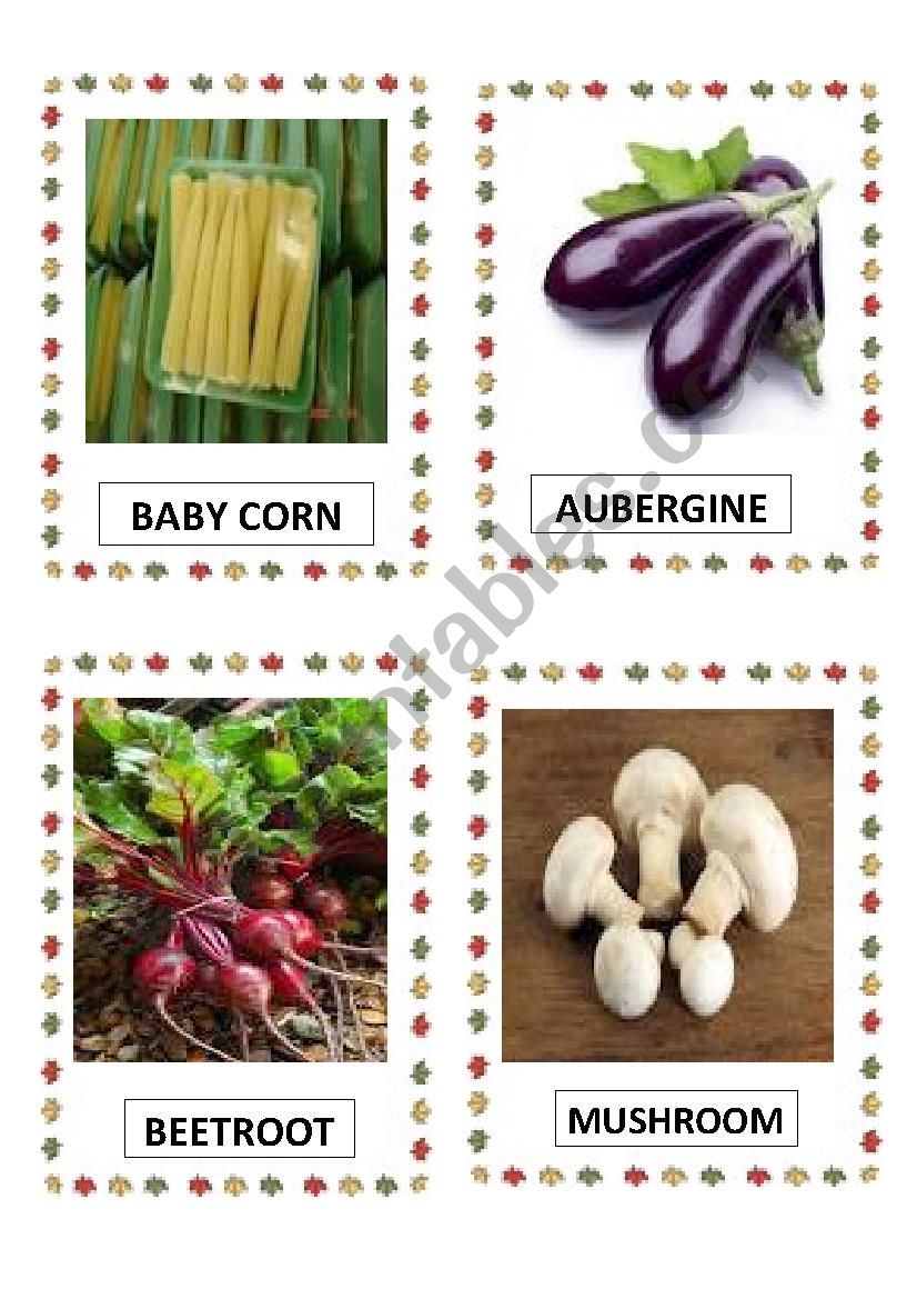 VEGETABLES PART -1 worksheet