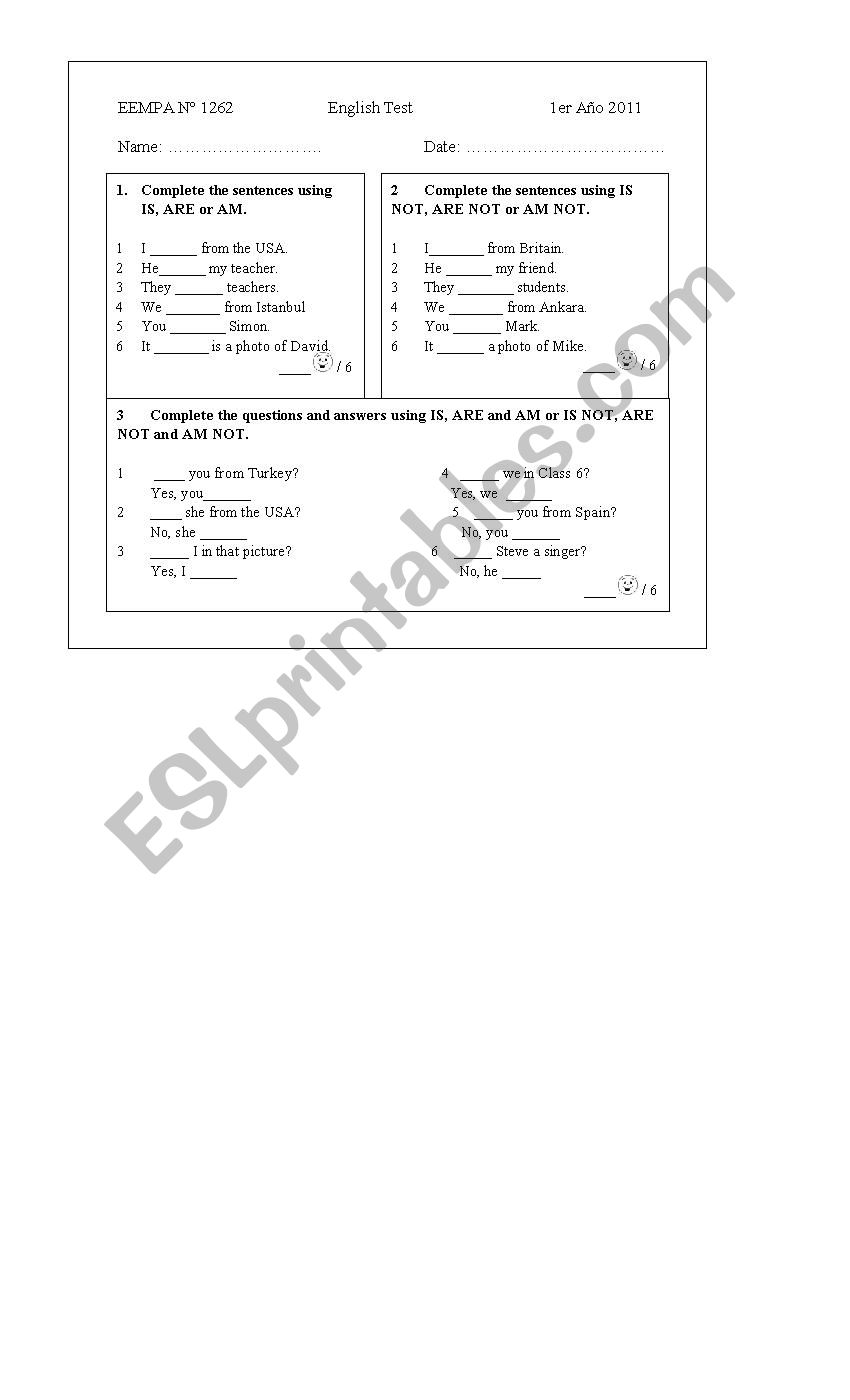 EVALUATION worksheet