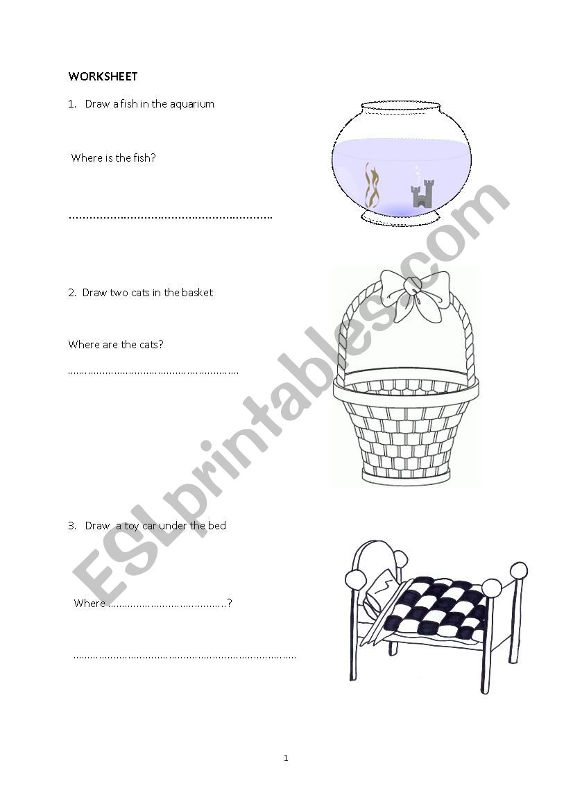 Prepositions  worksheet