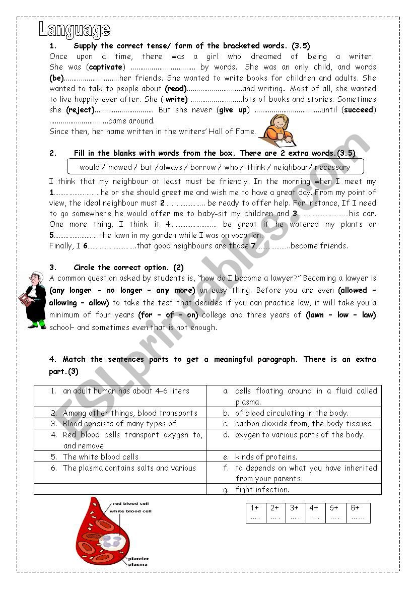 mid term test 2 for 1st formers