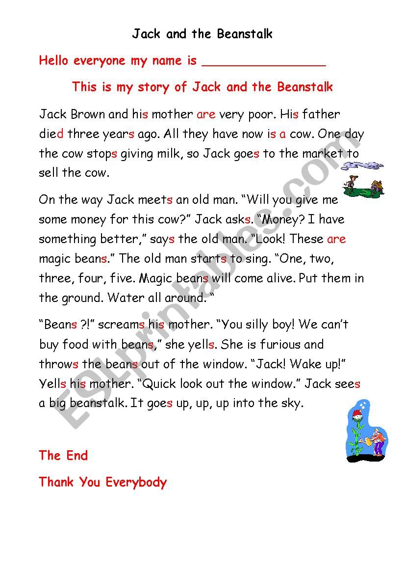 Jack and the Beanstalk (Retell)