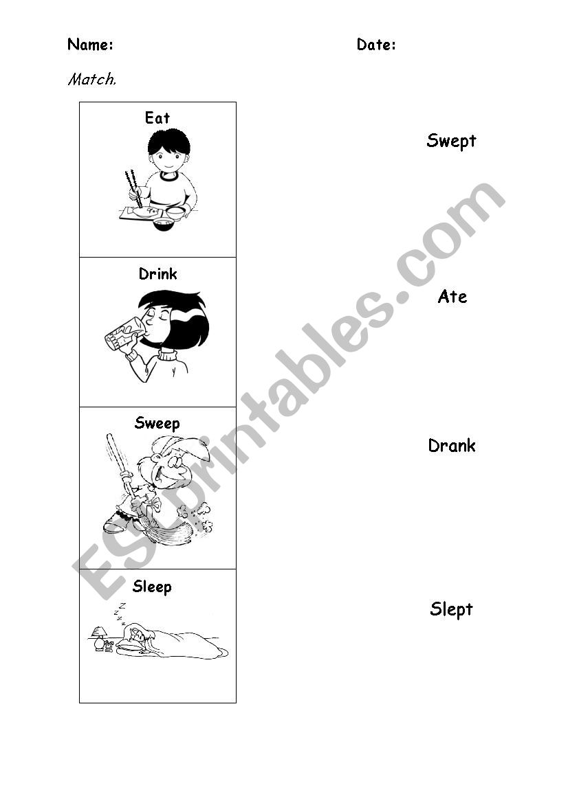 Past/Present tense (Irregular Verbs)