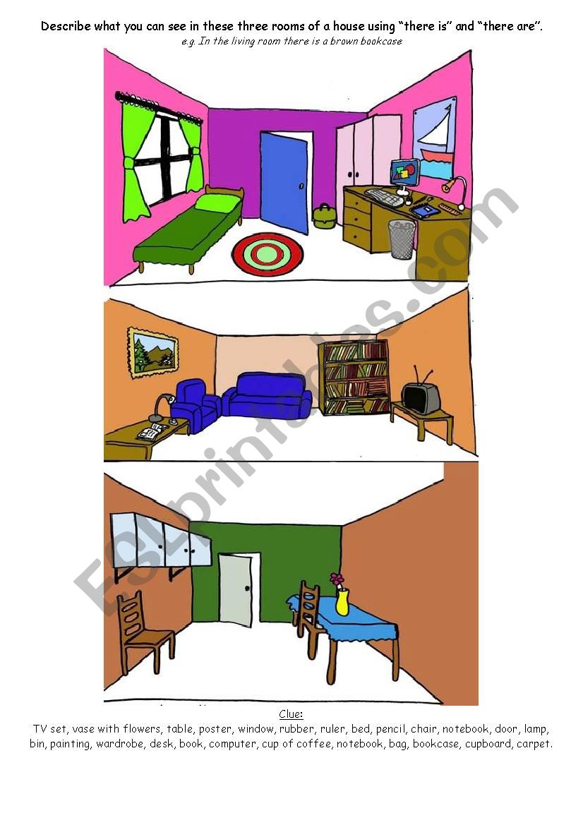 House objects worksheet