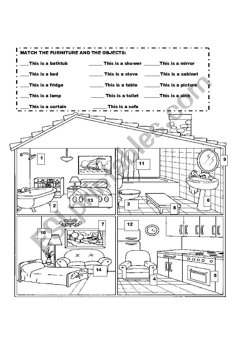 Parts of the house and forniture