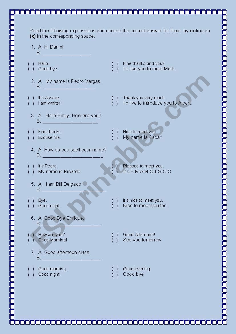 Personal Information 2 worksheet