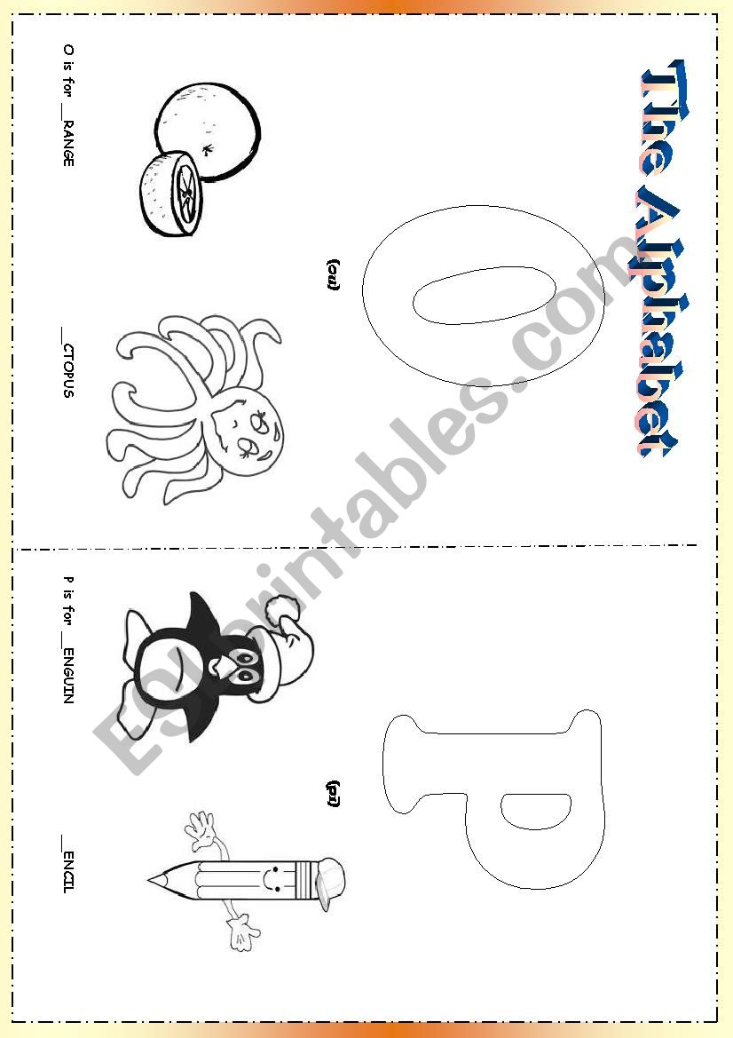 Children alphabet second part worksheet