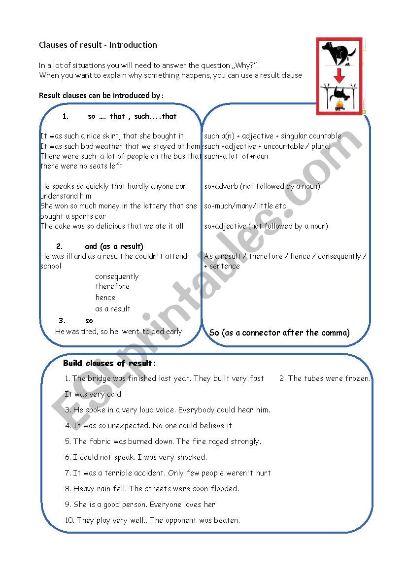 Introduction to Clauses of result