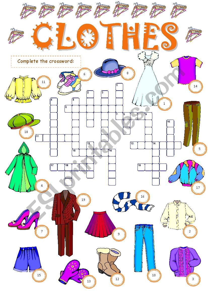 Clothes worksheet