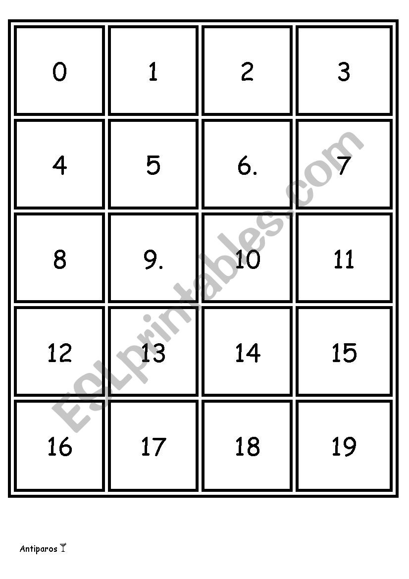 Matching exercise memory game numbers up to 100