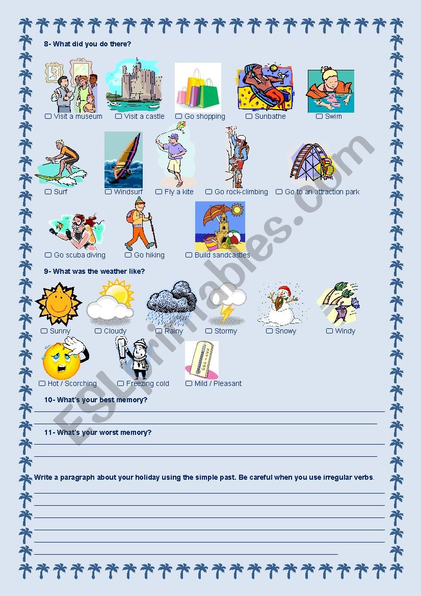 Holidays Part 2 worksheet