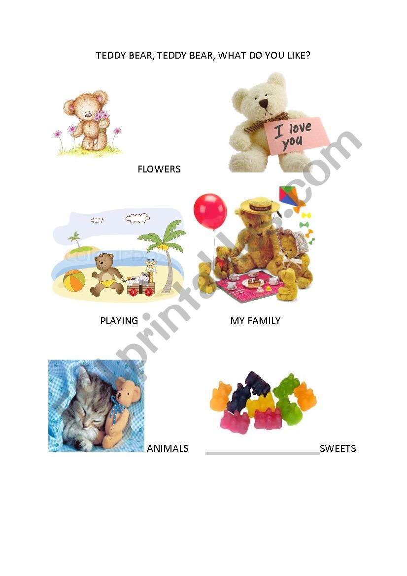 Teddy bear, teddy bear, what do you like? Part 2