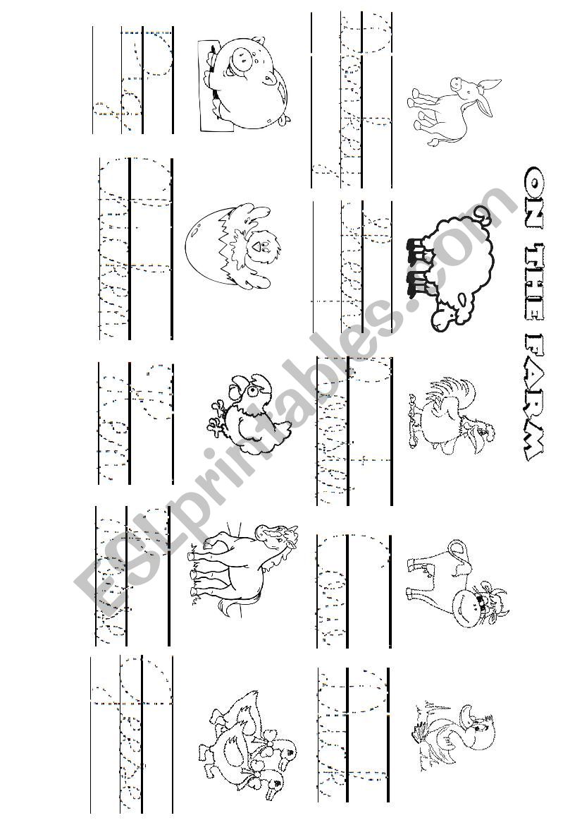 farm animals worksheet