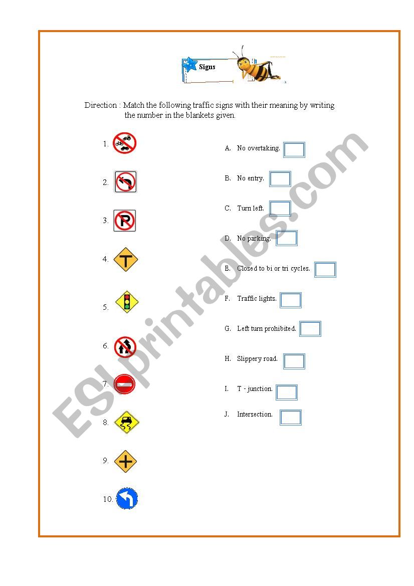 sings worksheet