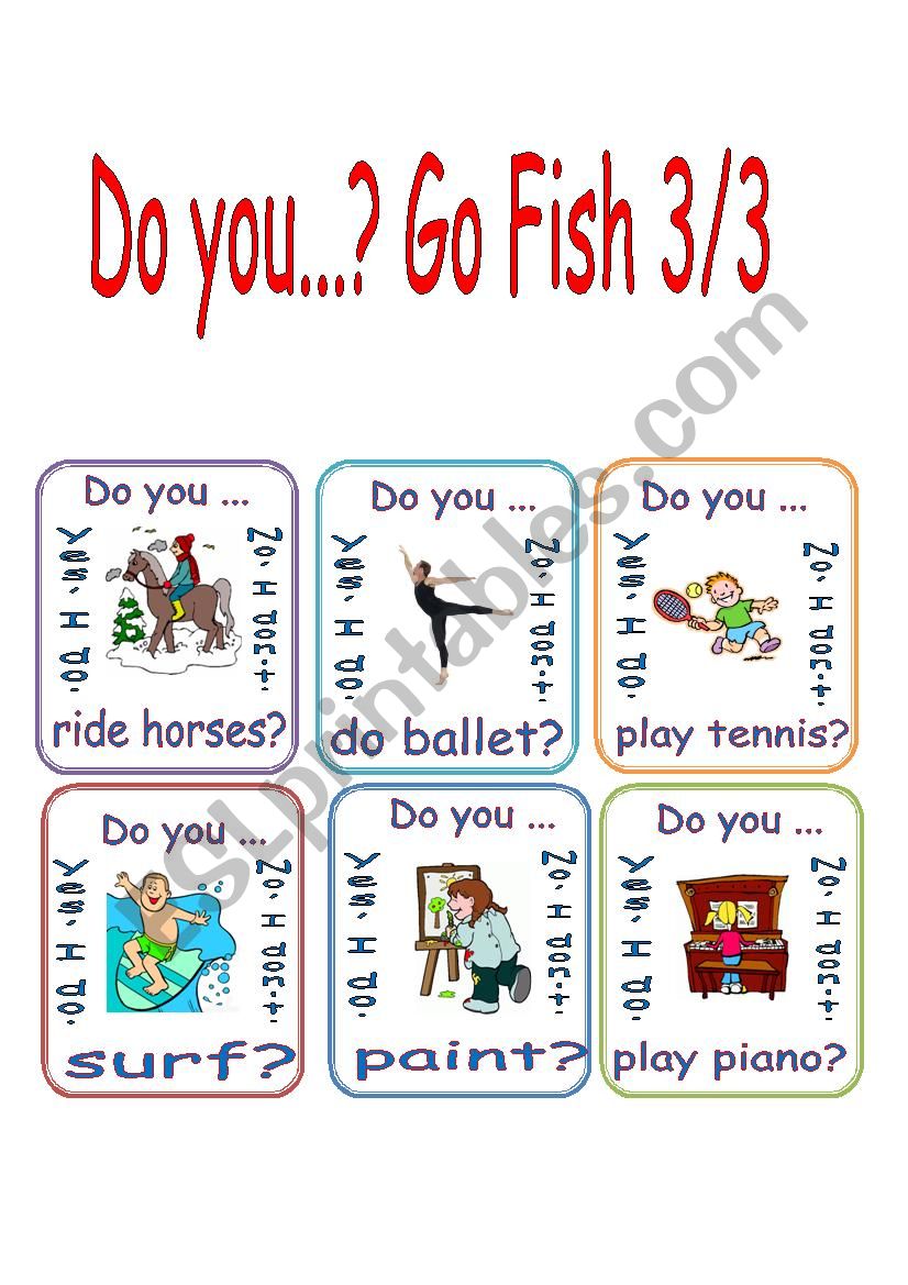 Free Time Activities/Do You/Go Fish 3/3