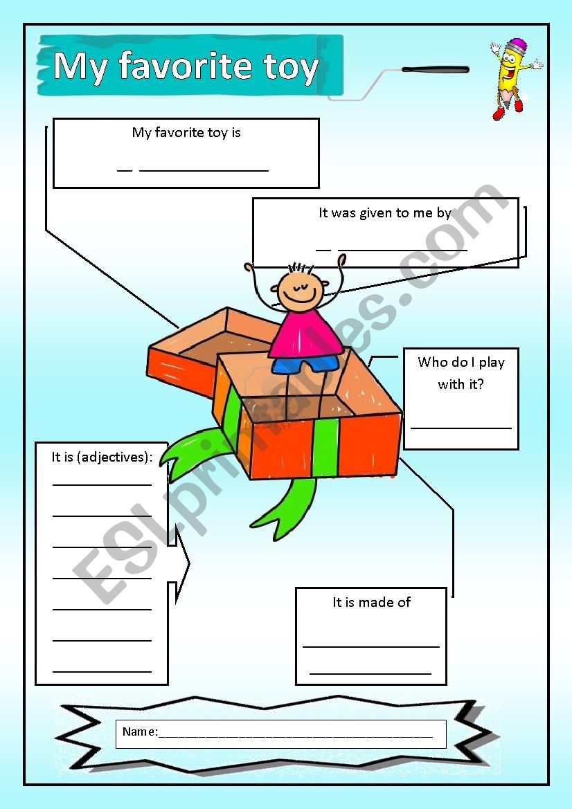 My favorite toy worksheet