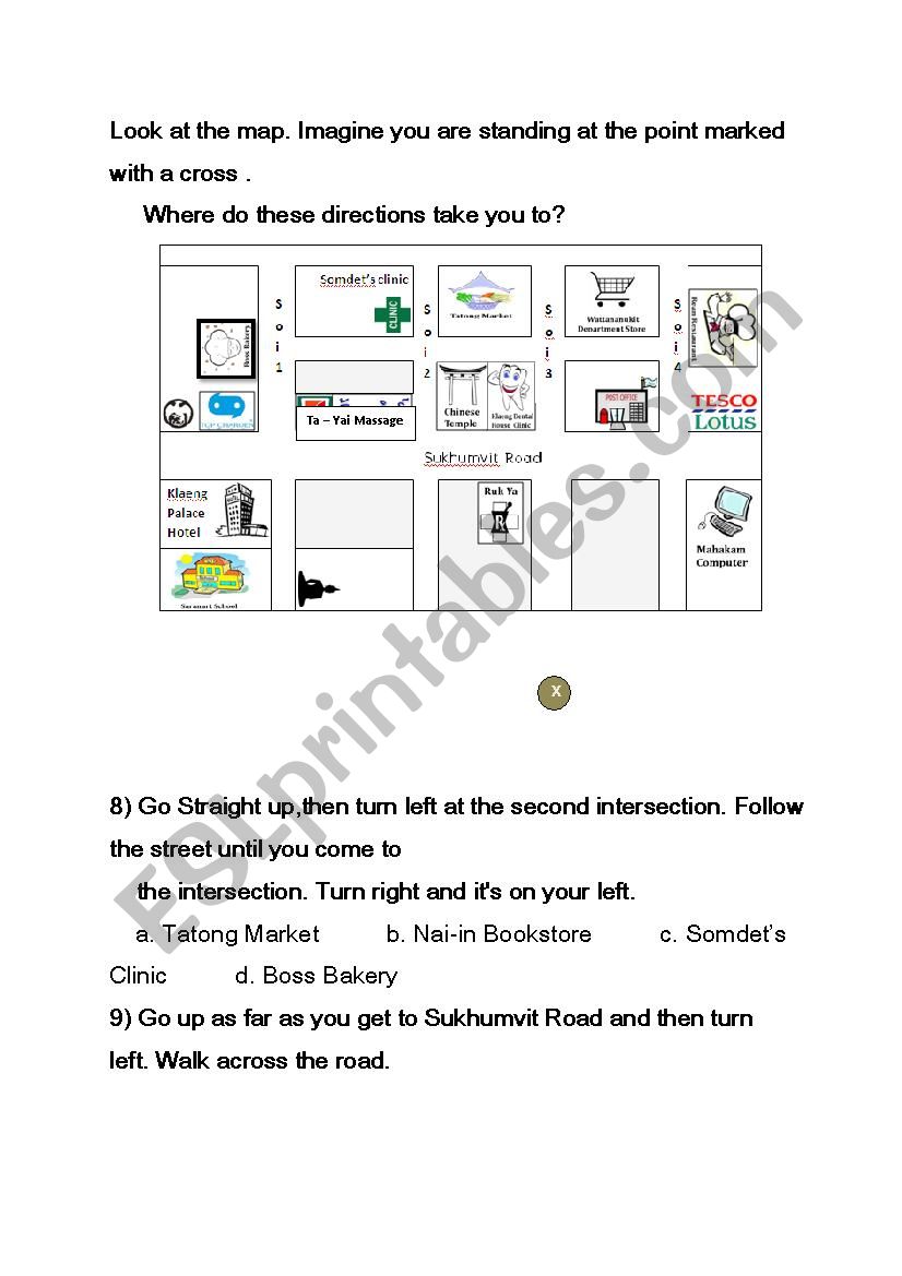 Direction worksheet