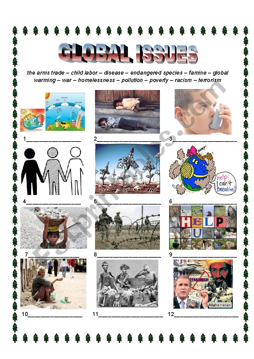 GLOBAL ISSUES worksheet