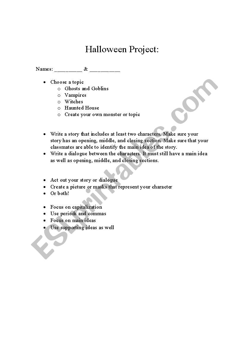 HALLOWEEN FUN worksheet