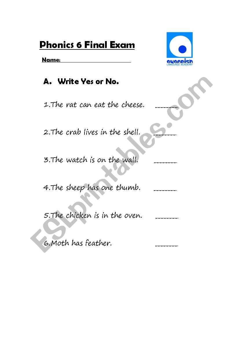 Jolly Phonics Phase 6 Test - assessment