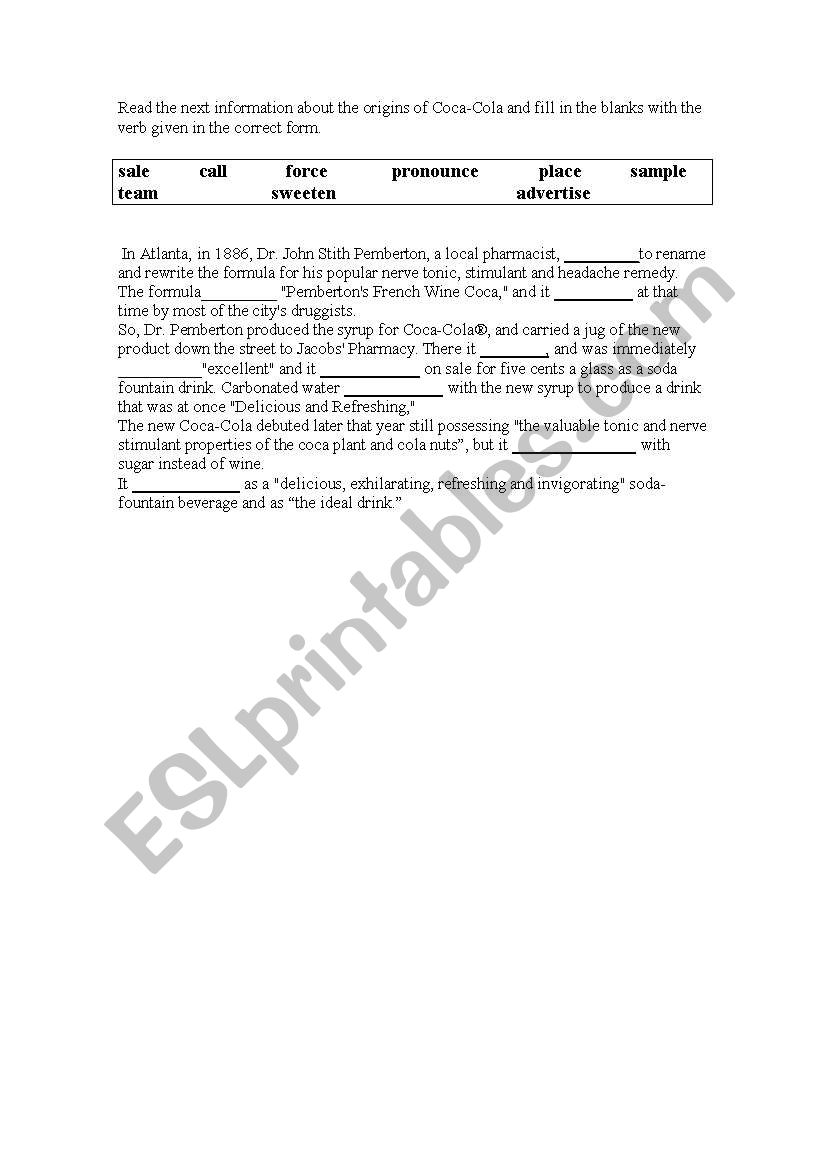 Passive voice worksheet