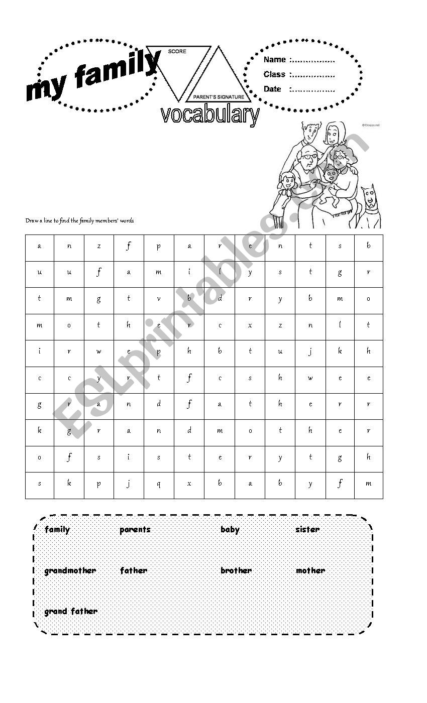 family member worksheet