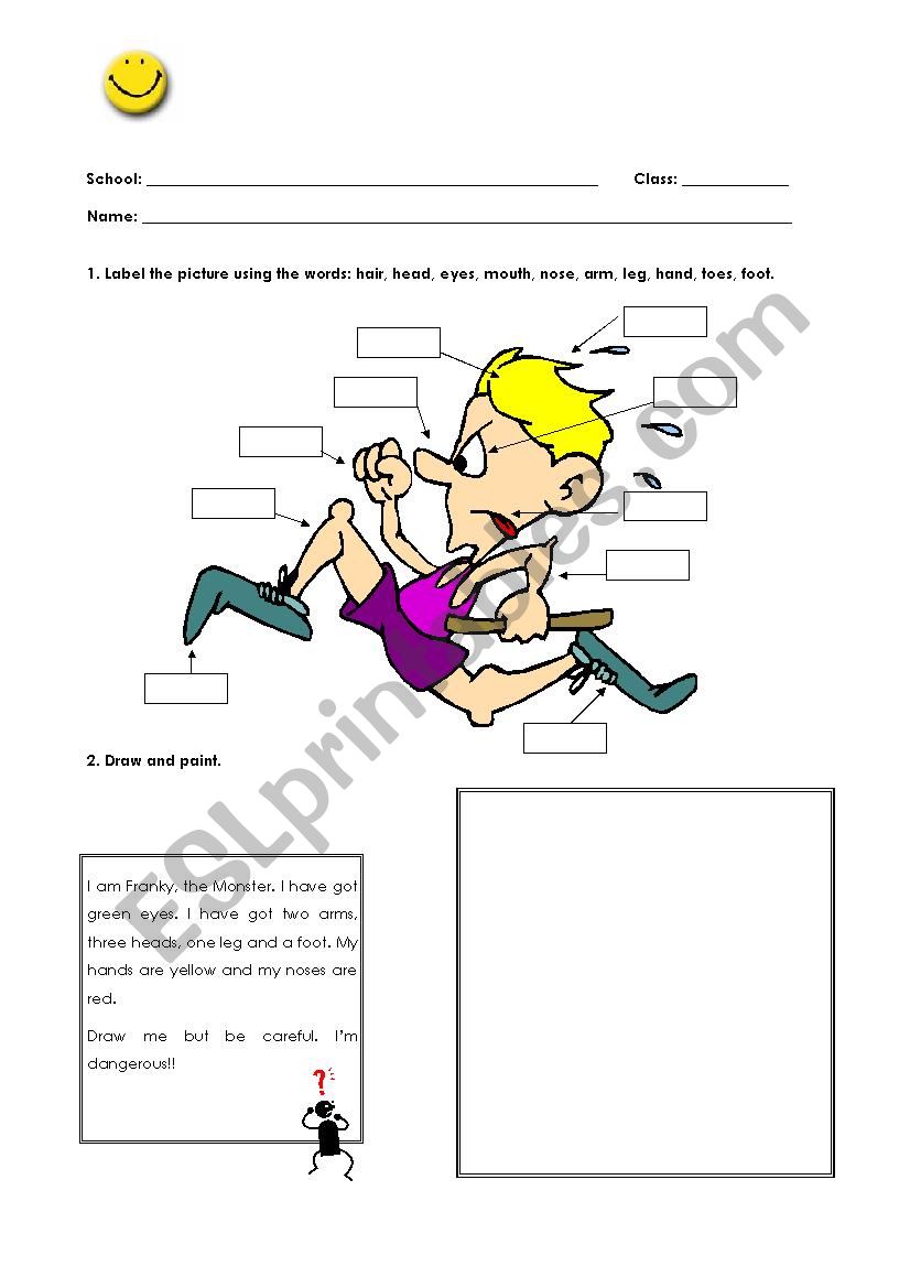 Body Parts worksheet