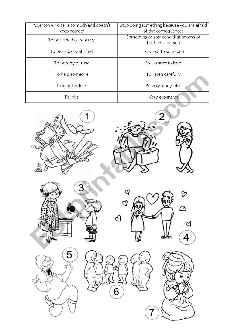 body idioms 2 worksheet