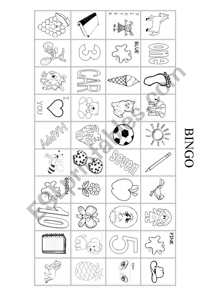 Super Bingo (Game) worksheet