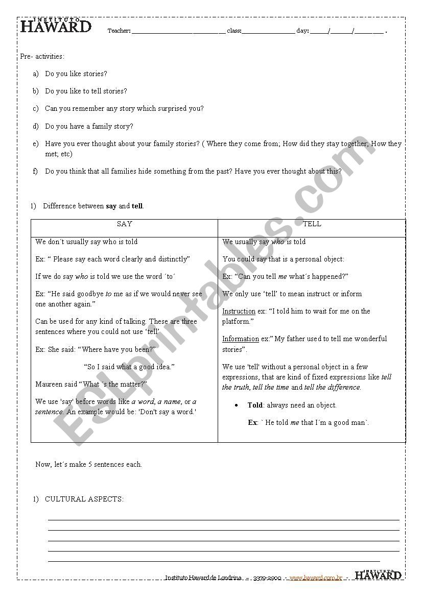 Countries Cultures worksheet