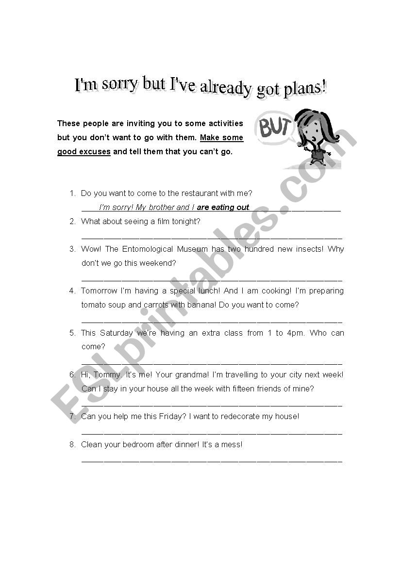 Present Continuous for Future worksheet