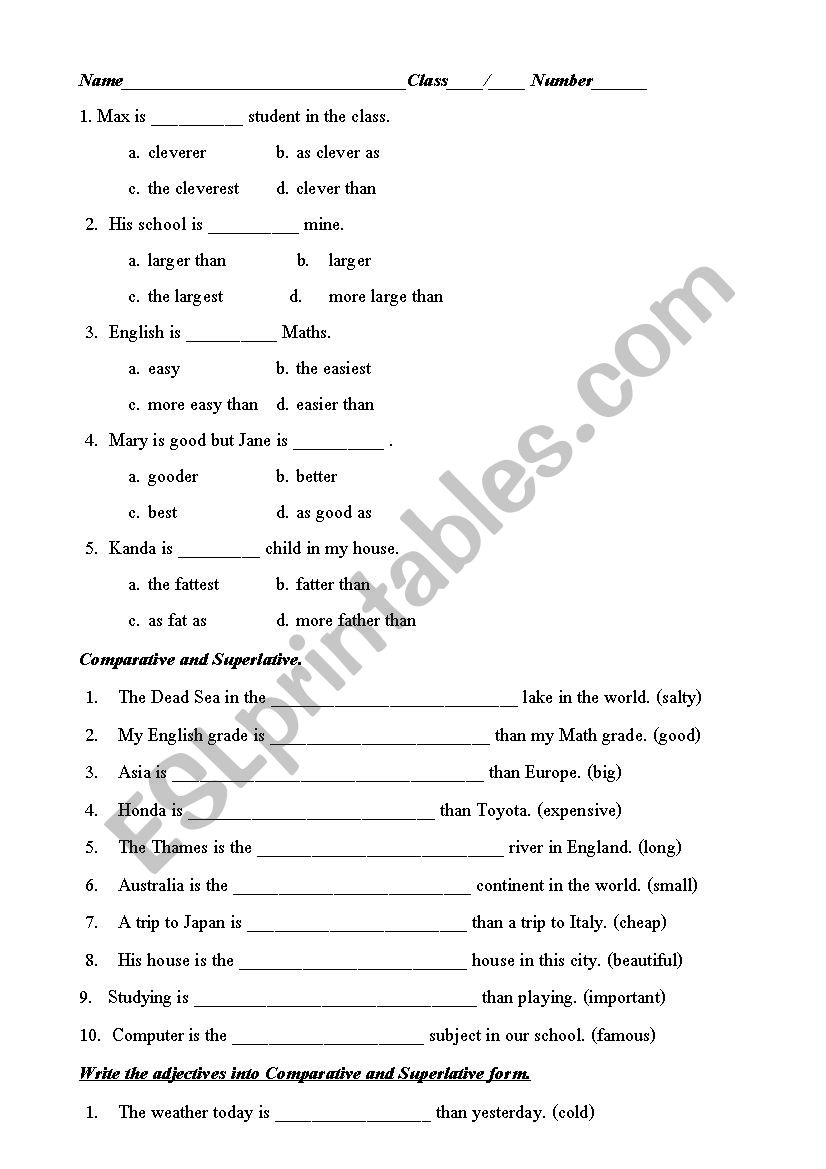  Revision:Comparison for beginers