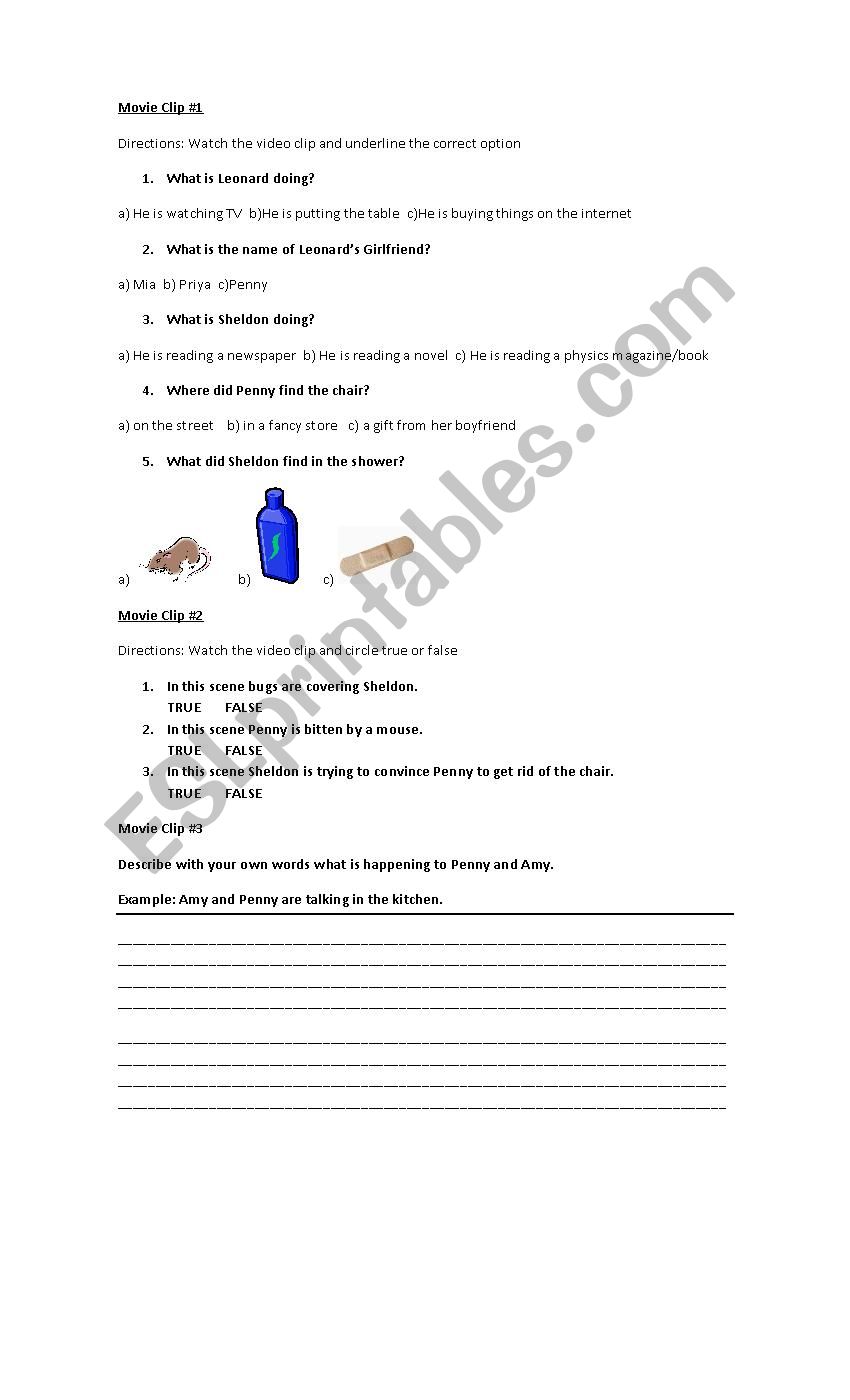 The infestation Hypothesis worksheet