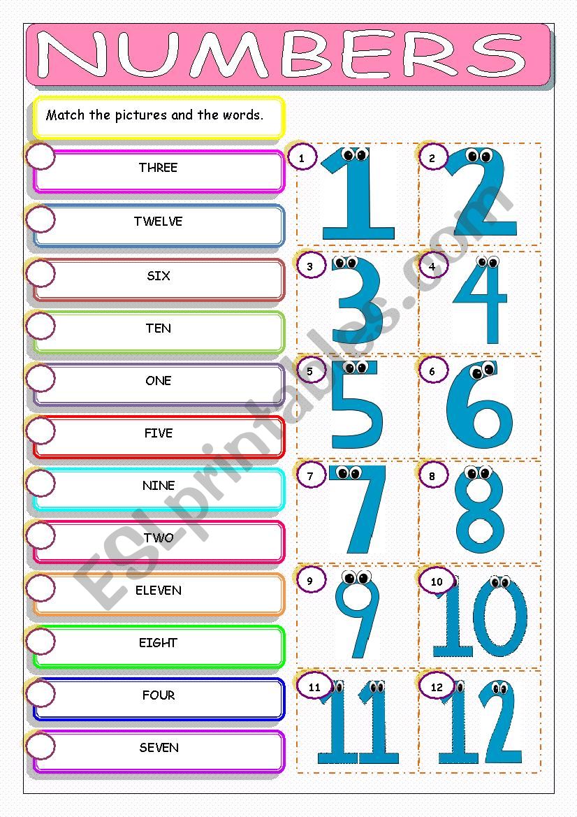 Numbers worksheet