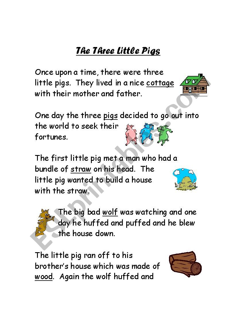 3 Little Pigs Book Pdf Versions Of The Three Little Pigs The Measured 