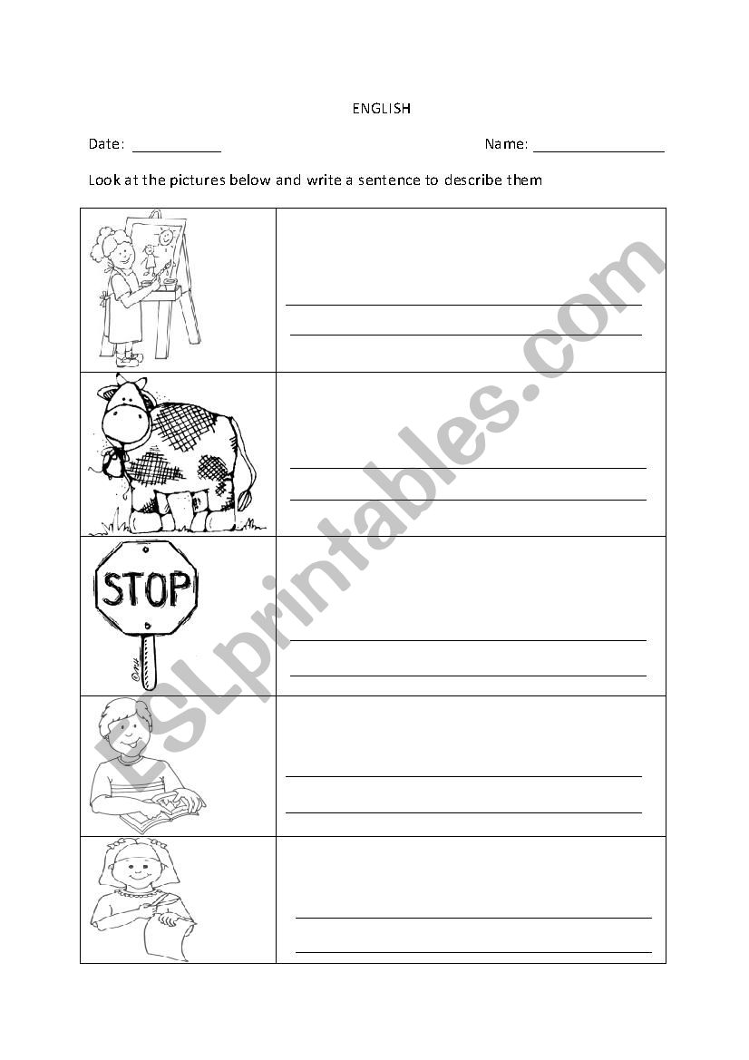 Sentence Construction Practice Worksheet