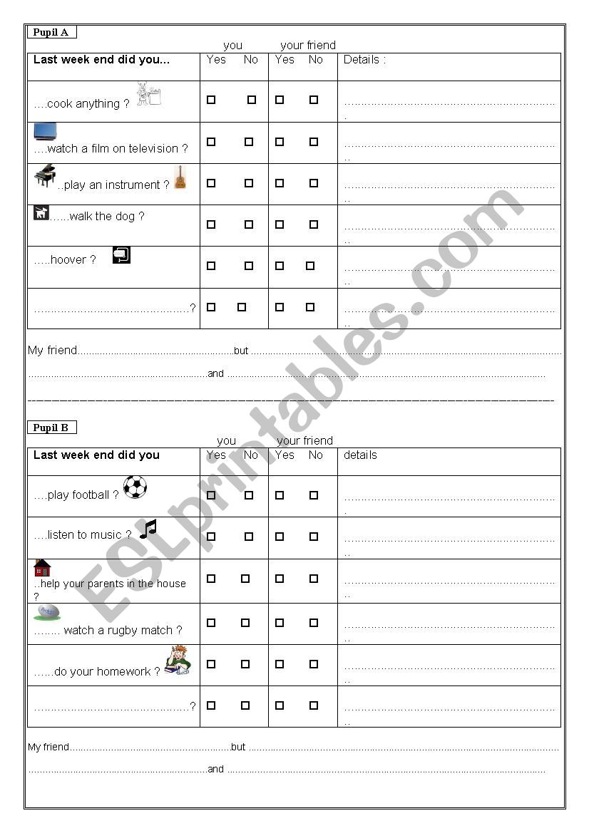 preterit worksheet