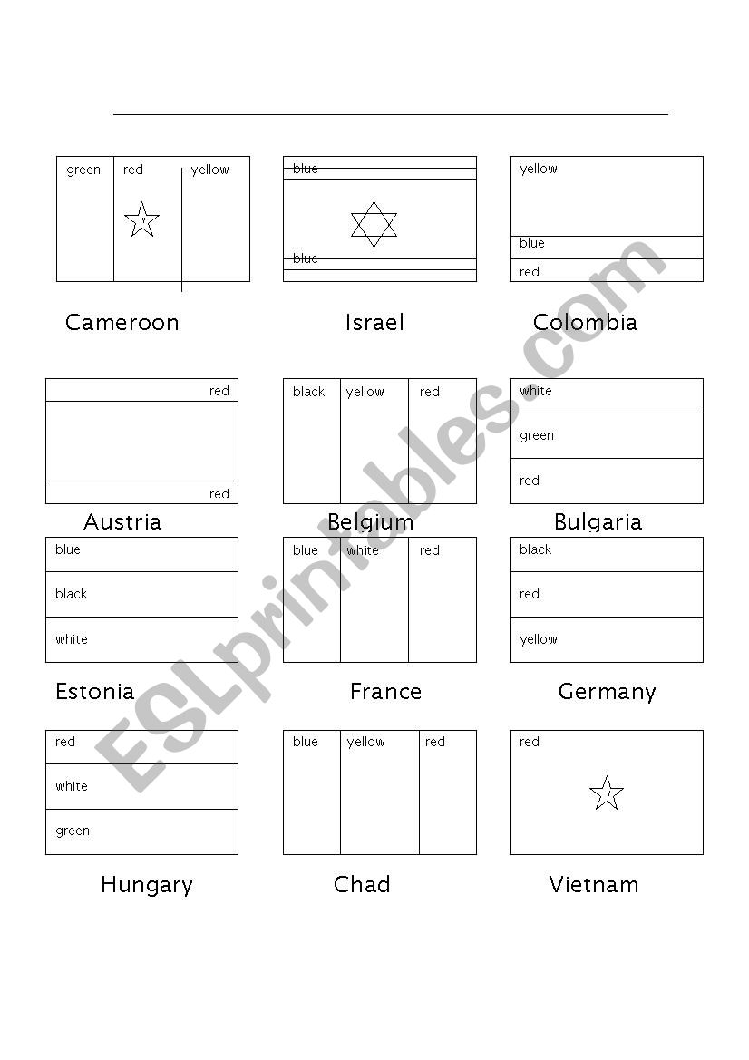 Colors worksheet