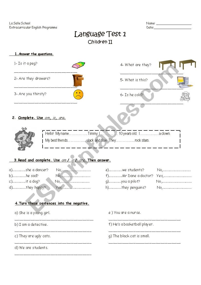 Revision worksheet