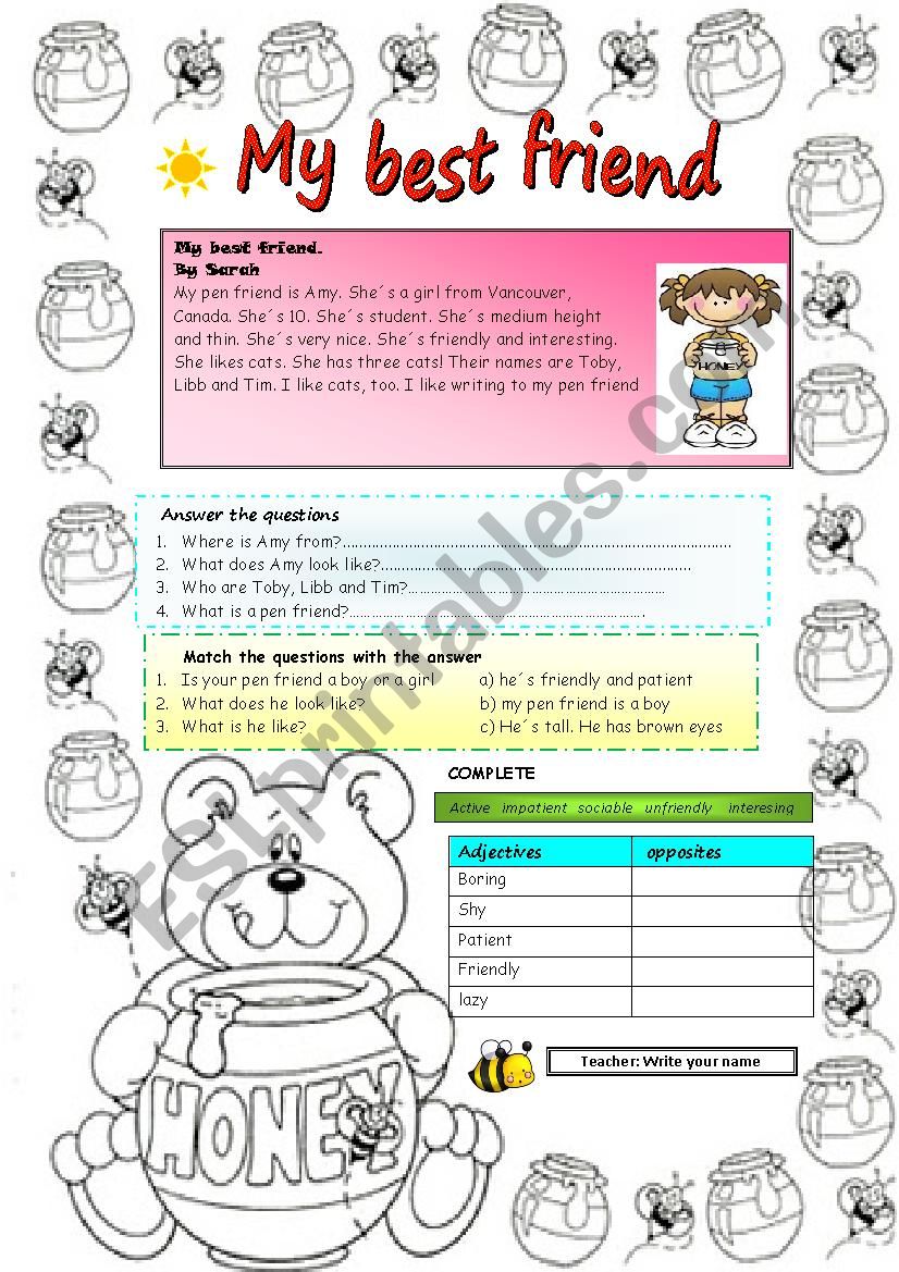 my-best-friend-esl-worksheet-by-llkristianll