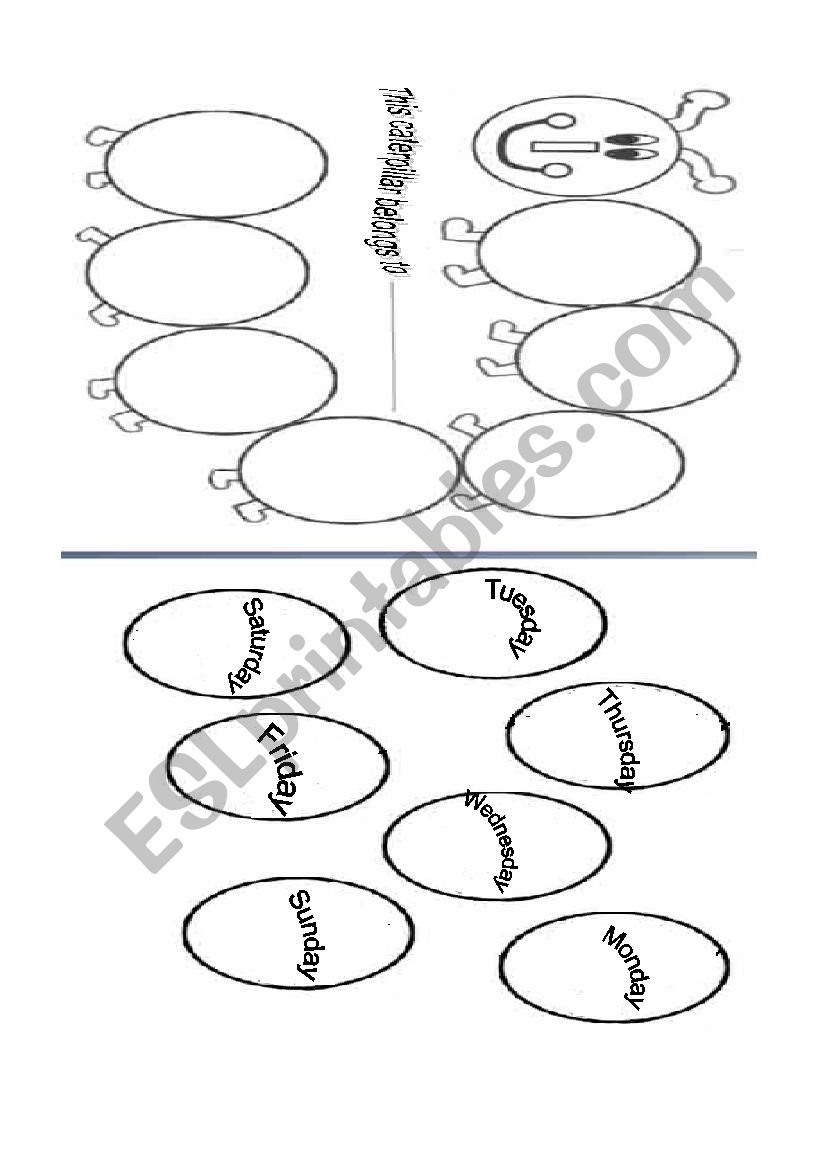 Days of the week worksheet