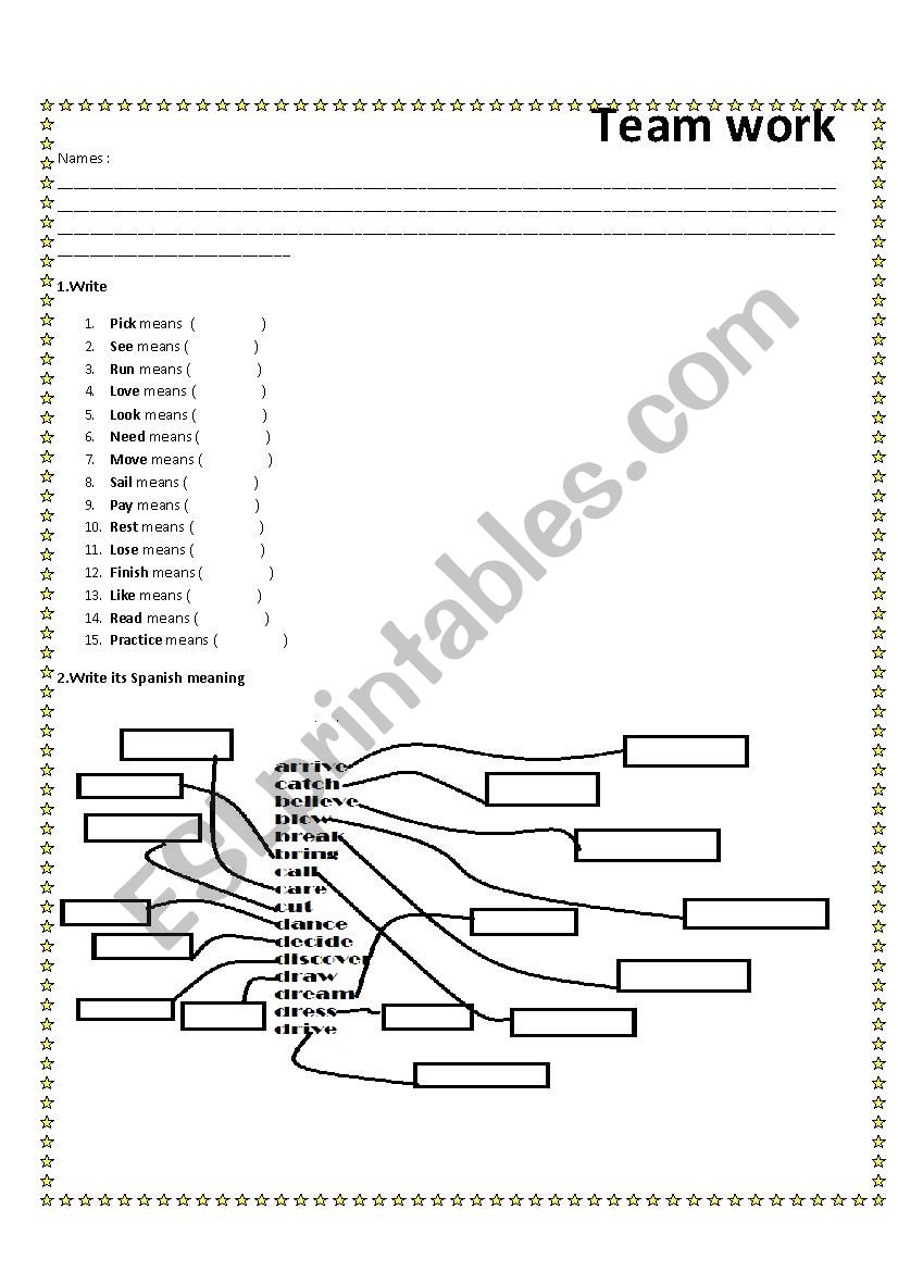 verbs worksheet