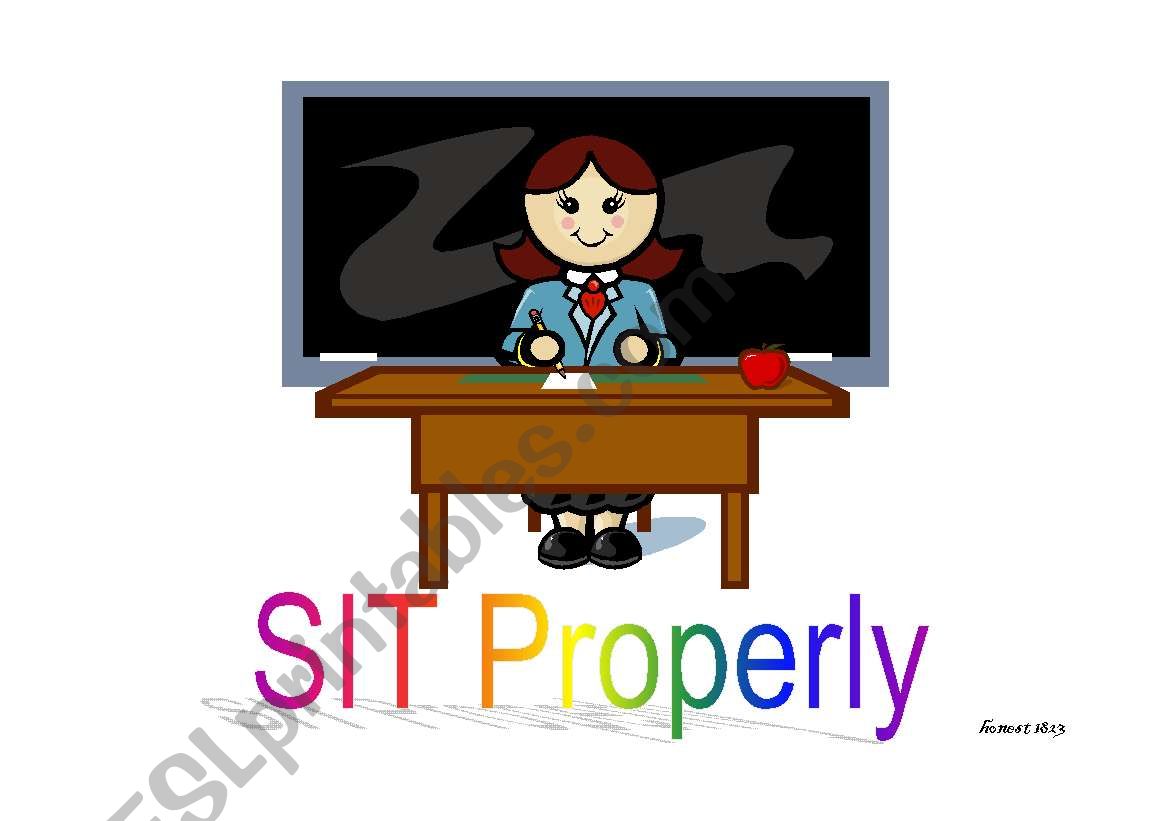 Sit Properly worksheet
