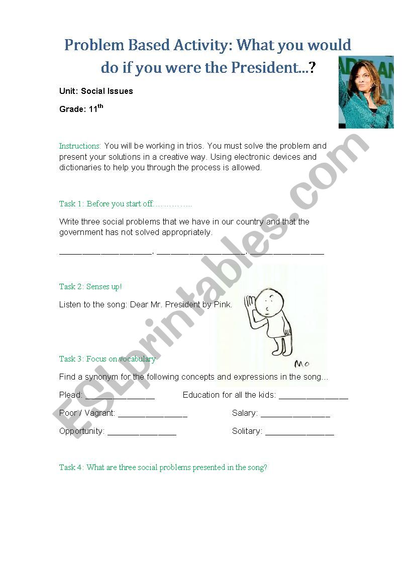 Problem Based Worksheet: Social Issues